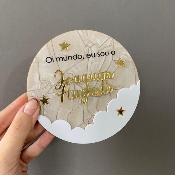 Plaquinha Oi Mundo - Imagem 3